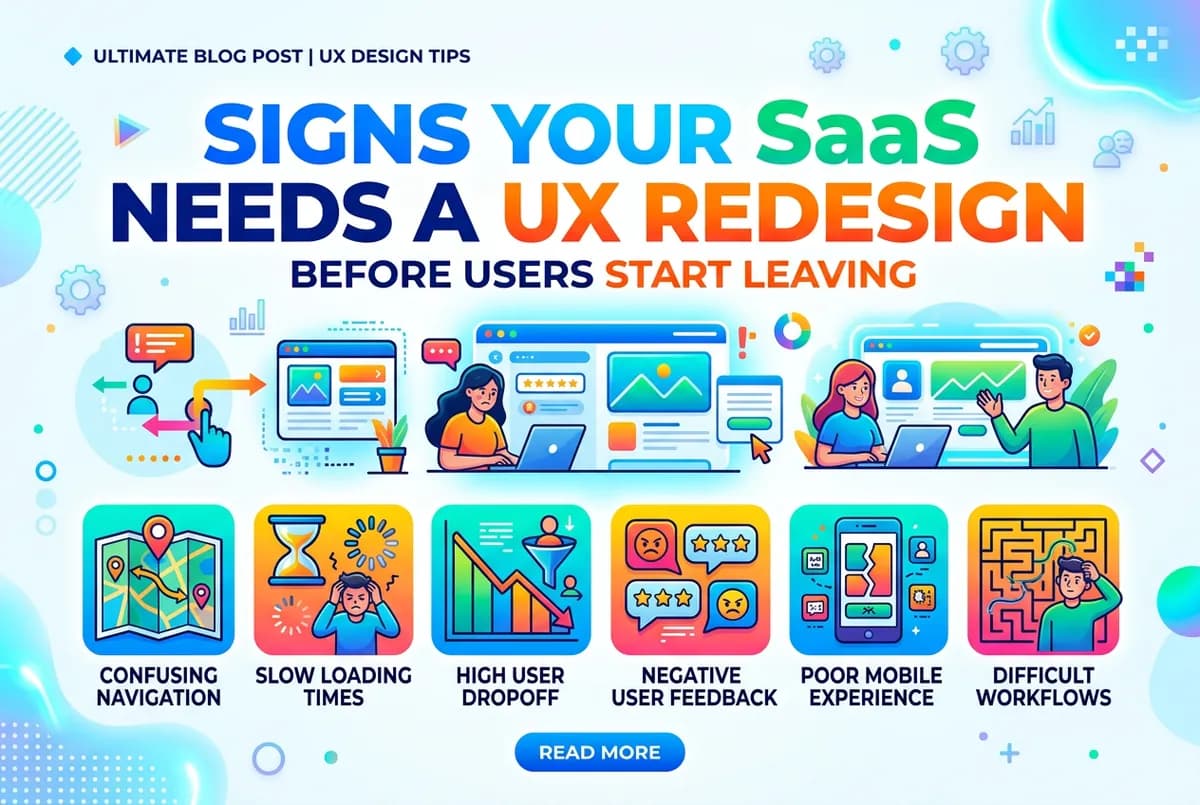 SaaS dashboard showing UX friction signs including low onboarding completion and repeated support tickets